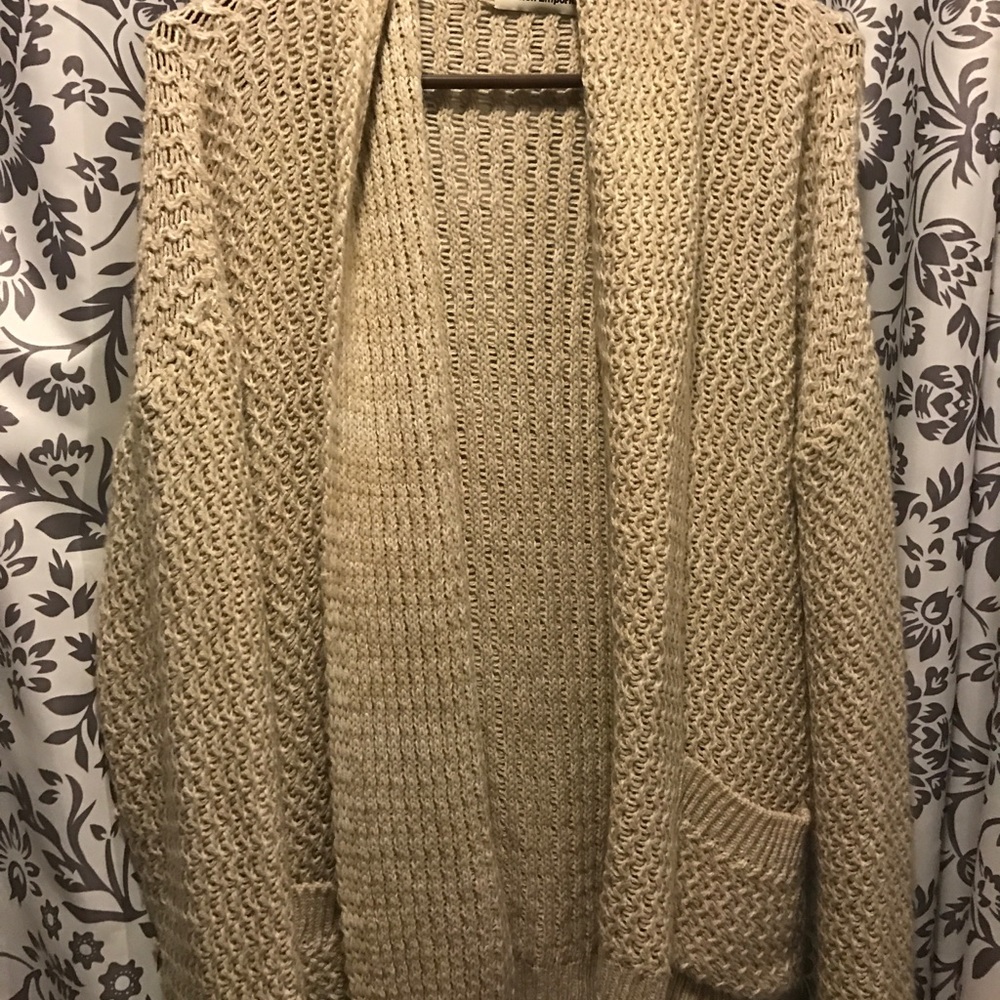 Cotton Emporium Nordstrom Tan Knitted Cardigan